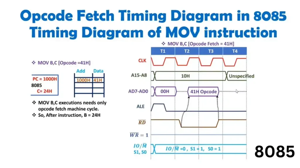 Timing Diagram of MOV Instruction